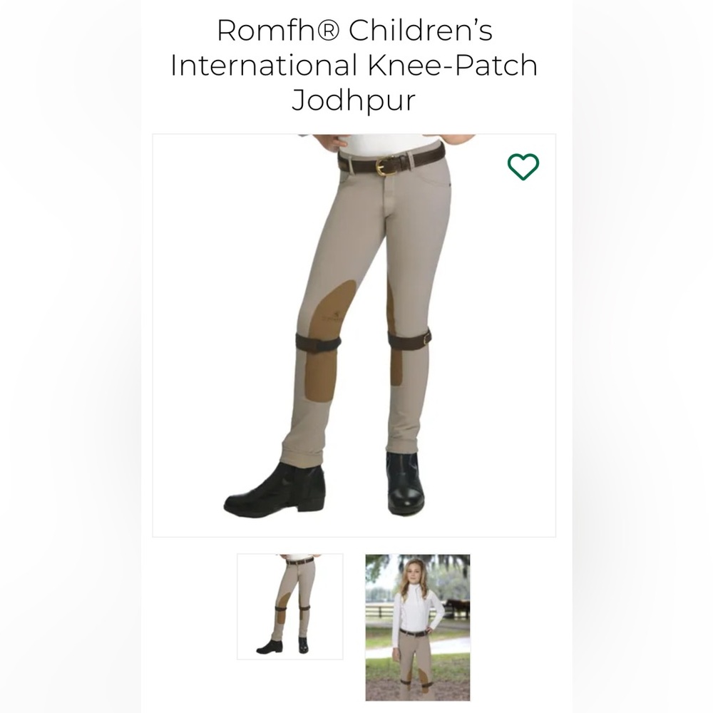 Girls Equestrian ROMFH Show Jodhpurs